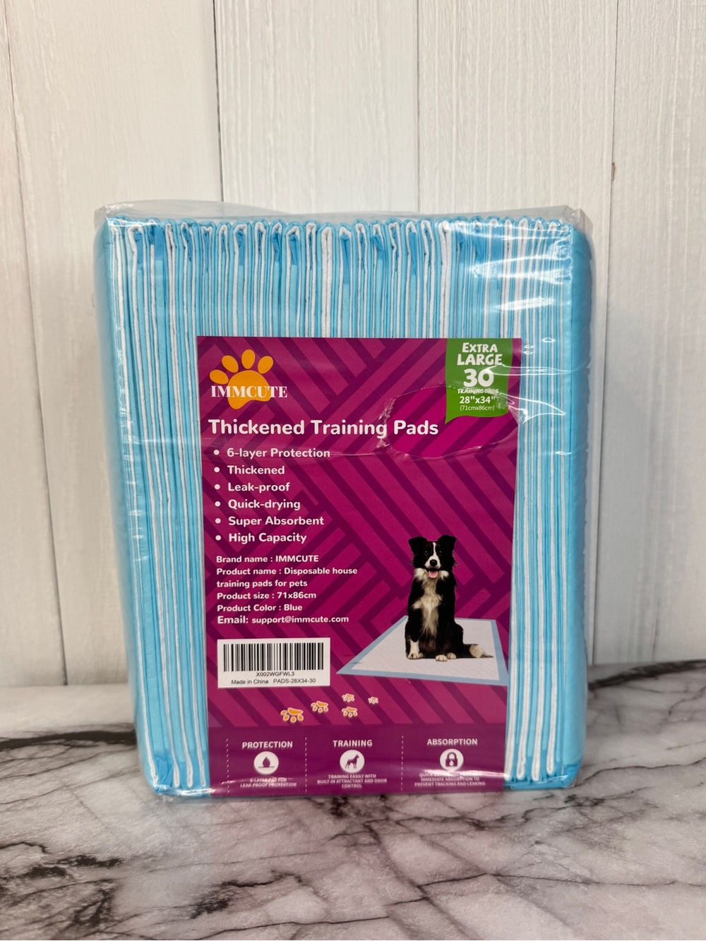 Dog Thickened Training Pads - Blue 30pk - Extra Large